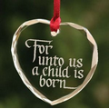 Personalized Holiday Jade Ornament - Heart